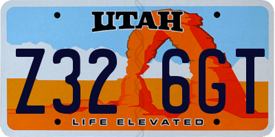 UT license plate Z326GT