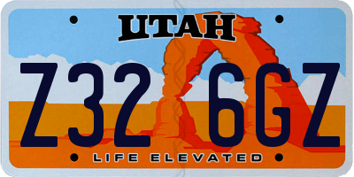 UT license plate Z326GZ