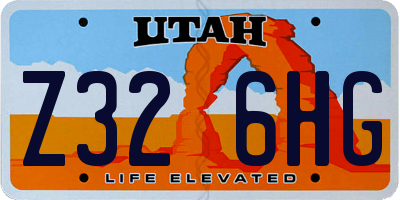 UT license plate Z326HG