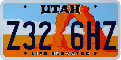 UT license plate Z326HZ