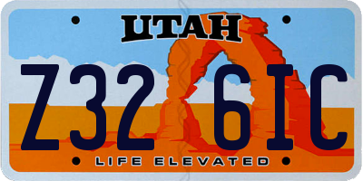 UT license plate Z326IC