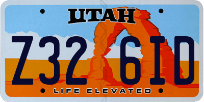 UT license plate Z326ID