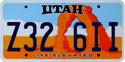 UT license plate Z326II