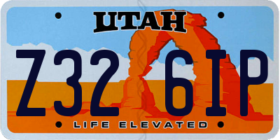 UT license plate Z326IP