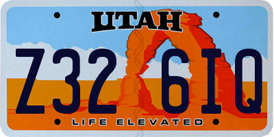 UT license plate Z326IQ