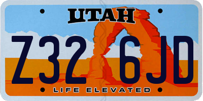 UT license plate Z326JD