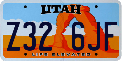 UT license plate Z326JF