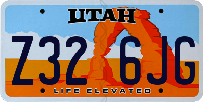 UT license plate Z326JG