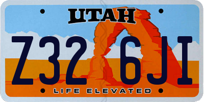 UT license plate Z326JI
