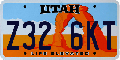 UT license plate Z326KT