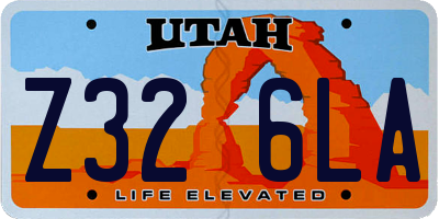 UT license plate Z326LA