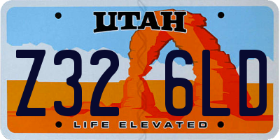 UT license plate Z326LD