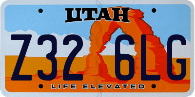 UT license plate Z326LG