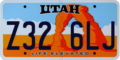 UT license plate Z326LJ