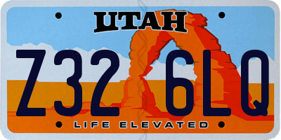 UT license plate Z326LQ