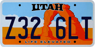 UT license plate Z326LT