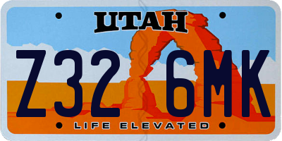 UT license plate Z326MK