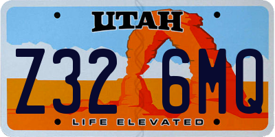 UT license plate Z326MQ