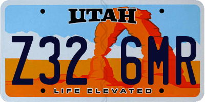 UT license plate Z326MR