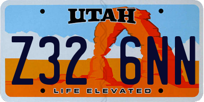 UT license plate Z326NN