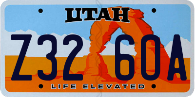 UT license plate Z326OA