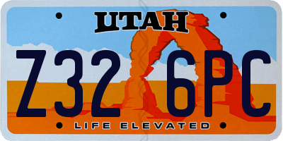UT license plate Z326PC