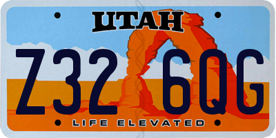 UT license plate Z326QG