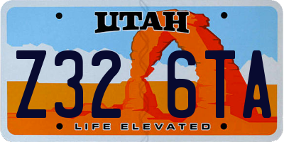 UT license plate Z326TA