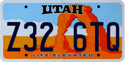 UT license plate Z326TQ