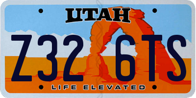 UT license plate Z326TS