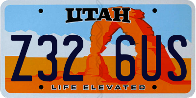 UT license plate Z326US