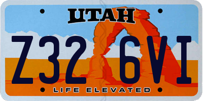 UT license plate Z326VI