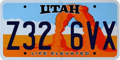 UT license plate Z326VX