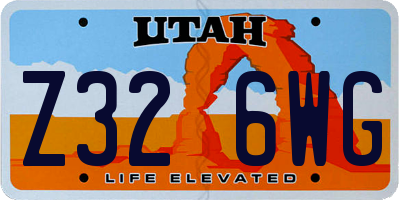UT license plate Z326WG