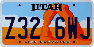 UT license plate Z326WJ
