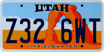 UT license plate Z326WT