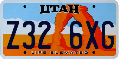 UT license plate Z326XG