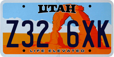 UT license plate Z326XK