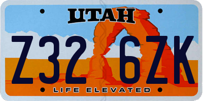 UT license plate Z326ZK