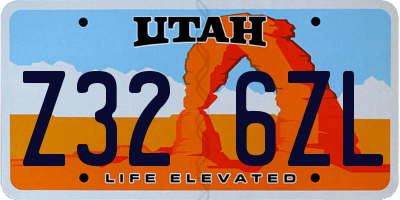 UT license plate Z326ZL