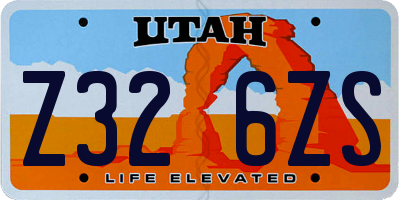 UT license plate Z326ZS