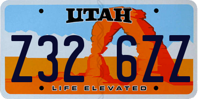 UT license plate Z326ZZ