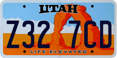 UT license plate Z327CD