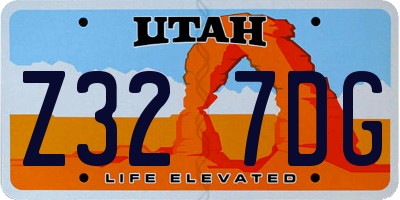 UT license plate Z327DG