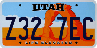 UT license plate Z327EC