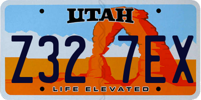 UT license plate Z327EX
