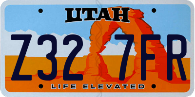 UT license plate Z327FR