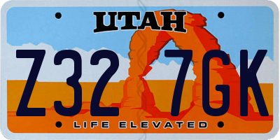 UT license plate Z327GK