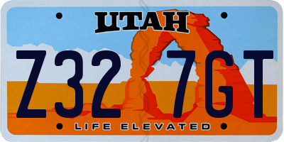 UT license plate Z327GT