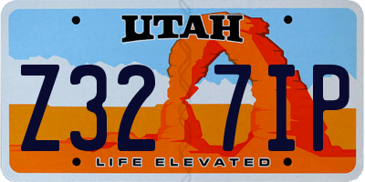 UT license plate Z327IP